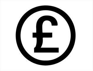 Pound currency sign vector art