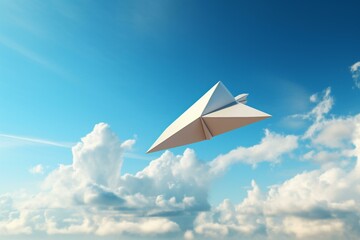 A paper plane goes ahead in corporate advancement. Generative AI