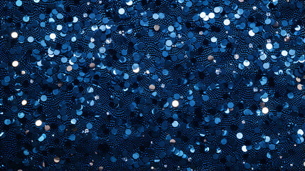 Background of beautiful dark blue sequins fabric