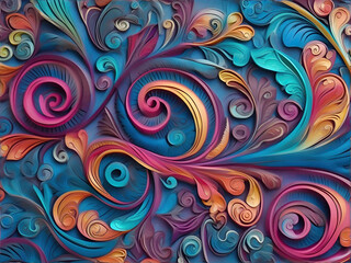 wood carving with floral motifs