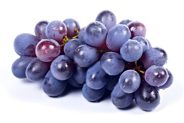 Fresh grapes on white background