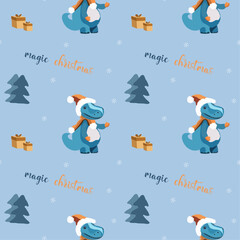 Pattern Happy New Year, symbol of the year, dragon