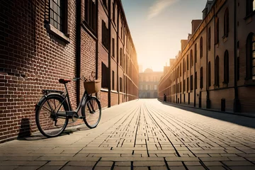 Keuken foto achterwand Fiets bicycle on the street