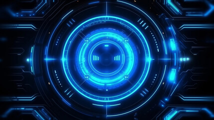 Fototapeta premium abstract technology background, technology background with HUD design