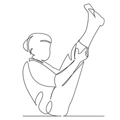 elderly woman doing yoga