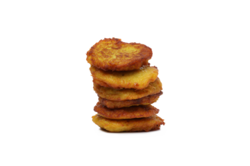 PNG, potato pancakes, isolated on white background