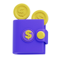 3D E Wallet Illustration