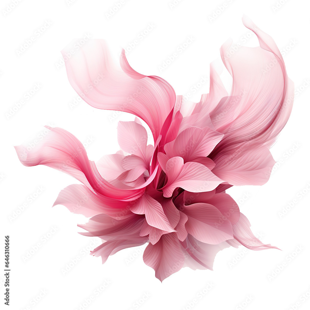 Canvas Prints A whirlwind with pink flower petals