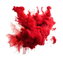 Splashes of red powder paint