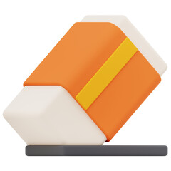 eraser tool 3d icon design