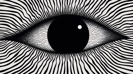 Naklejka premium A captivating illustration of the human eye, formed with an extraordinary pattern technique..