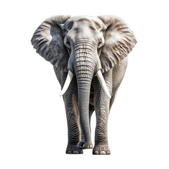 Fototapeta premium Majestätischer Elefant auf transparentem Hintergrund - Anmutiger Riese