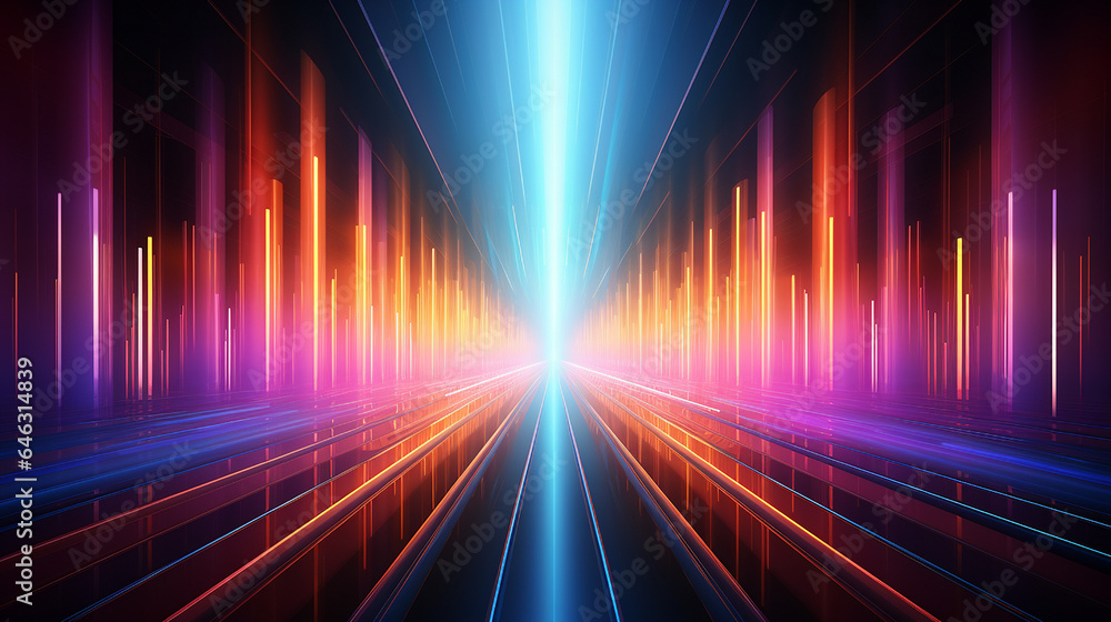 Poster abstract background with rays