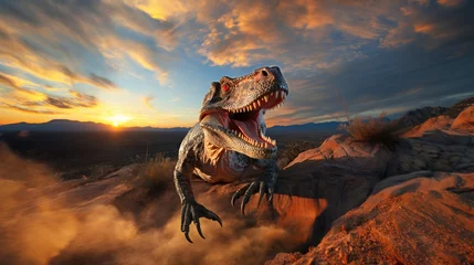 Fotobehang Dinosaurs. Prehistoric animals © misu