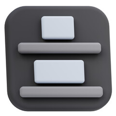 vertical distribute bottom pathfinder 3d icon design