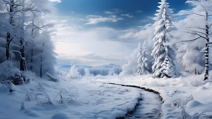 the winter road. Dramatic scene.