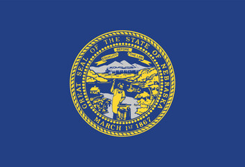 Flag of US federal state of Nebraska