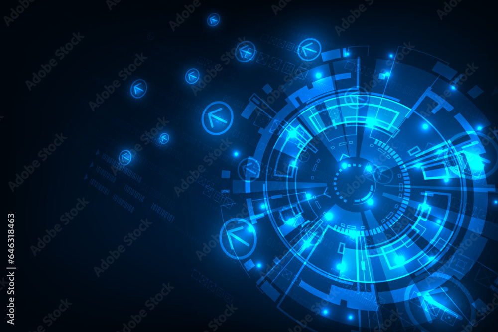 Aufkleber vector tech circuit hi-tech commucation futuristic technology concept.