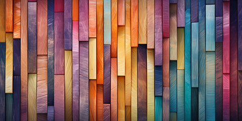 Colorful wood pattern texture background - Generative AI