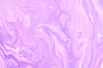 Foto op Canvas Exclusive beautiful pattern, abstract fluid art background. Flow of blending purple lilac paints mixing together. Blots and streaks of ink texture for print and design © amixstudio