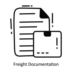 Freight Documentation doodle Icon Design illustration. Logistics and Delivery Symbol on White background EPS 10 File