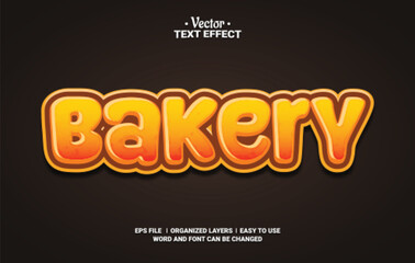 Bakery Editable Vector Text Effect.