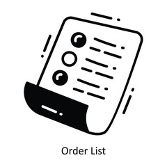 Order List doodle Icon Design illustration. Logistics and Delivery Symbol on White background EPS 10 File