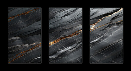 set Natural black marble luxury and elegant background texture design surface for home decor used on ceramic tiles for walls and floors