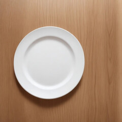 empty white plate on the table