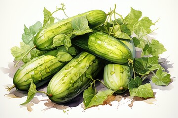 cucumbers in a basket