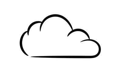 cute cloud bubbles in doodle style	