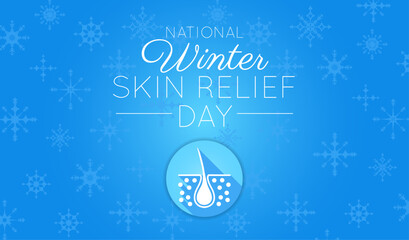 Blue National Winter Skin Relief Day Background Illustration