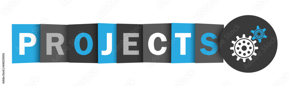 Poster projects blue and gray vector web button