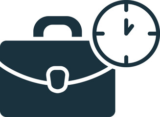 Working hours icon. Monochrome simple sign from employee benefits collection. Working hours icon for logo, templates, web design and infographics.