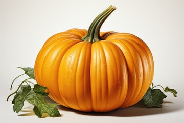 pumpkin with leaves
