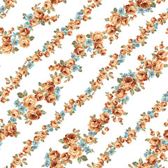 Beautiful rose pattern perfect for textile design,