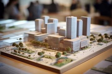 都市計画などの住宅模型のイメージ「AI生成画像」