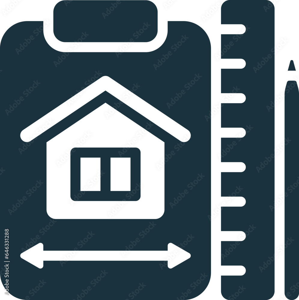 Poster architecture icon. monochrome simple sign from engineering collection. architecture icon for logo, t
