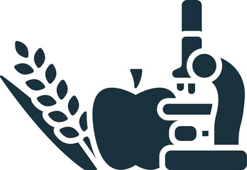 Food engineering icon. Monochrome simple sign from engineering collection. Food engineering icon for logo, templates, web design and infographics.