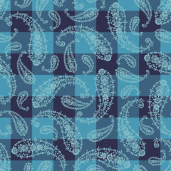 Seamless pattern using paisley material,
