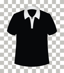 Collar T-Shirt Template Vector.