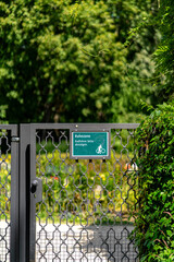 sign in the garden