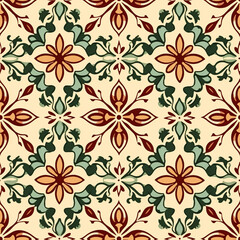 Fototapeta na wymiar Seamless pattern, tileable old Christmas holiday English antique country style print for wallpaper, wrapping paper, scrapbook, fabric and product design