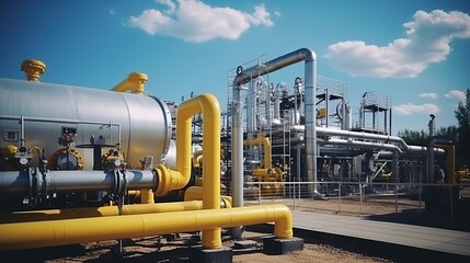Pipeline in oil industry plants