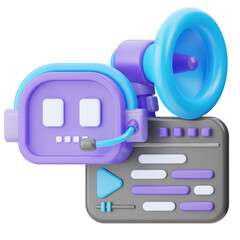 marketing automation 3d icon design