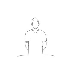 a man drawn using a one-line vector