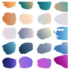 Set pastel neon brushstrokes background vector illustration.Trendy modern graphic design banner story post, social media, event poster, greeting card, celebration, flyer, party, invitation, magazine