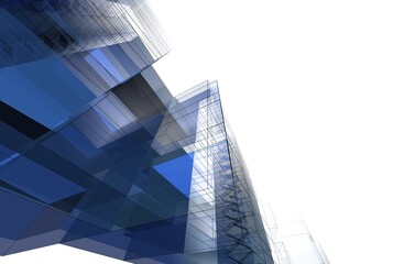 Fototapeta na wymiar Architectural background 3d rendering 3d illustration