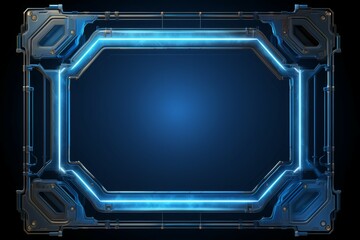 Blue game frame avatar. Generate Ai