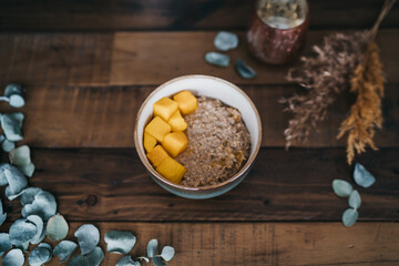Fototapeta premium Tropical Porridge Bowl for Breakfast